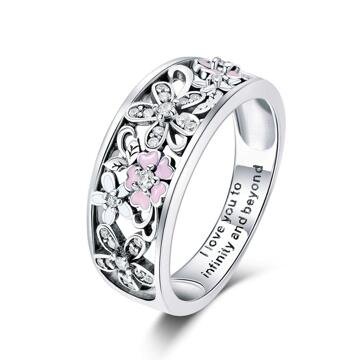 OLIVIE Stříbrný prsten TŘEŠŇOVÝ KVĚT 2888 Velikost prstenů: 6 (EU: 51-53) Ag 925; ≤2,8 g.