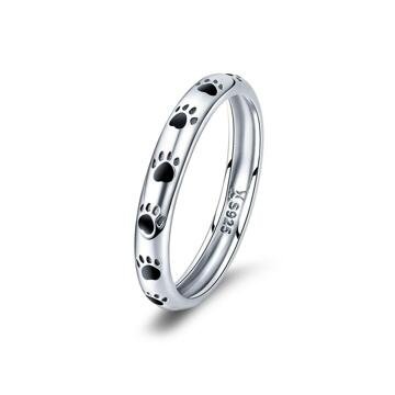 OLIVIE Stříbrný prsten TLAPKY 2889 Velikost prstenů: 8 (EU: 57-58) Ag 925; ≤1,7 g.