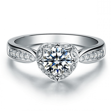OLIVIE Stříbrný prsten SRDCE 2963 Velikost prstenů: 5 (EU: 49-50) Ag 925; ≤2,5 g.