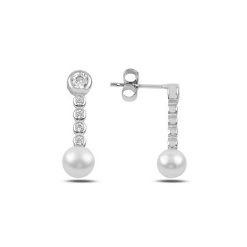 OLIVIE Stříbrné náušnice s perlou 3088 Ag 925; ≤2 g.