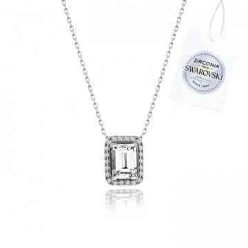 OLIVIE Stříbrný náhrdelník SWAROVSKI 3163 Ag 925; ≤2,3 g.