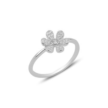 OLIVIE Stříbrný květinový prsten 3183 Velikost prstenů: 6 (EU: 51 - 53) Ag 925; ≤1,6 g.