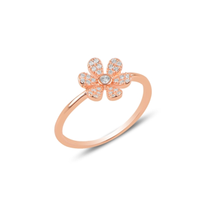 OLIVIE Stříbrný květinový prsten ROSE 3184 Velikost prstenů: 6 (EU: 51 - 53) Ag 925; ≤1,6 g.