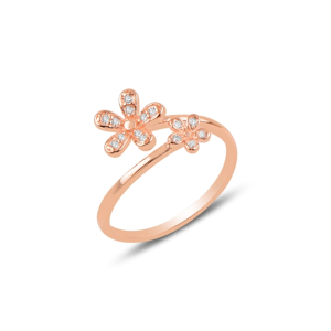 OLIVIE Stříbrný květinový prsten ROSE 3187 Ag 925; ≤1,6 g.