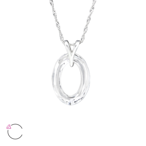 OLIVIE Stříbrný náhrdelník se Swarovski krystalem 3225 Ag 925; ≤1,3 g.