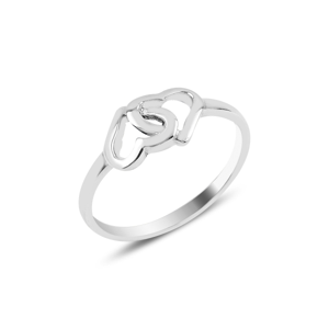 OLIVIE Stříbrný prsten SPOJENÁ SRDCE 3330 Velikost prstenů: 5 1/4 (EU: 50) Ag 925; ≤1,5 g.