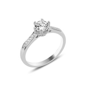 OLIVIE Stříbrný zásnubní prsten 3355 Velikost prstenů: 6 (EU: 51-53) Ag 925; ≤2,4 g.
