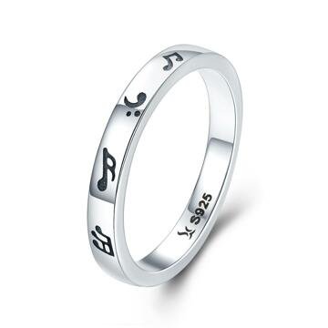 OLIVIE Stříbrný prsten HUDBA 3448 Velikost prstenů: 6 (EU: 51-53) Ag 925; ≤1,9 g.