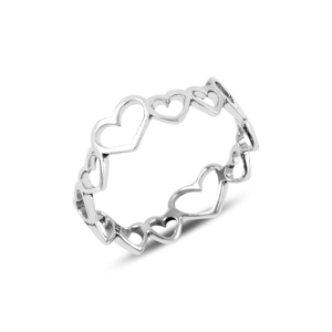 OLIVIE Stříbrný srdíčkový prsten 3522 Velikost prstenů: 6 (EU: 51 - 53) Ag 925; ≤1,05 g.
