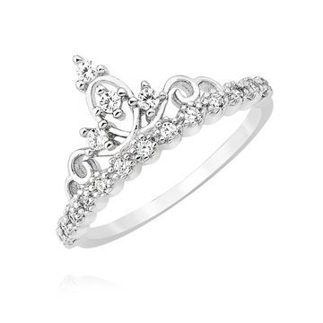 OLIVIE Stříbrný prstýnek KORUNKA 3672 Velikost prstenů: 7 (EU: 54-56) Ag 925; ≤1,4 g.