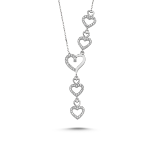 OLIVIE Srdíčkový stříbrný náhrdelník 3854 Ag 925; ≤3,2 g.