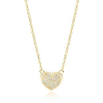 OLIVIE Stříbrný náhrdelník SRDÍČKO GOLD 4078 Ag 925; ≤2,1 g.