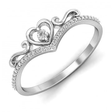 OLIVIE Srdíčkový stříbrný prstýnek 4111 Velikost prstenů: 5 (EU: 47 - 50) Ag 925; ≤1,3 g.