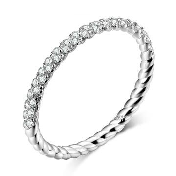 OLIVIE Stříbrný prsten se zirkony 4124 Velikost prstenů: 6 (EU: 51 - 53) Ag 925; ≤1,1 g.