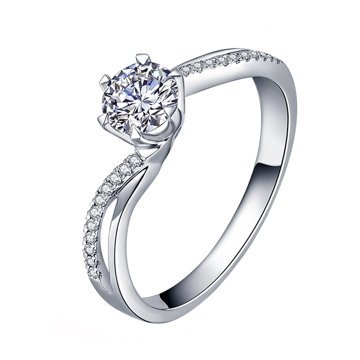 OLIVIE Stříbrný zásnubní prsten BECCA 4132 Velikost prstenů: 6 (EU: 51 - 53) Ag 925; ≤2,7 g.