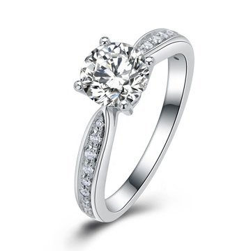 OLIVIE Stříbrný zásnubní prsten COURTNEY 4133 Velikost prstenů: 7 (EU: 54 - 56) Ag 925; ≤2,8 g.