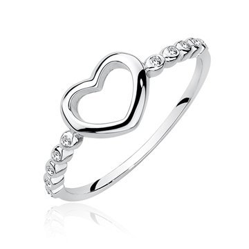 OLIVIE Stříbrný prsten SRDCE 4210 Velikost prstenů: 5 (EU: 47 - 50) Ag 925; ≤1,2 g.