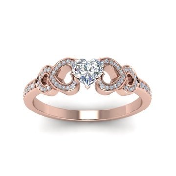 OLIVIE Stříbrný prsten SRDCE ROSE 4227 Velikost prstenů: 10 (EU: 62 - 64) Ag 925; ≤2 g.