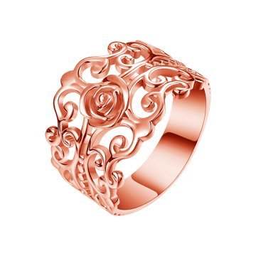 OLIVIE  FILIGRÁN stříbrný prsten 4300 Velikost prstenů: 7 (EU: 54-56), Barva: Růžová Ag 925; ≤3,4 g.
