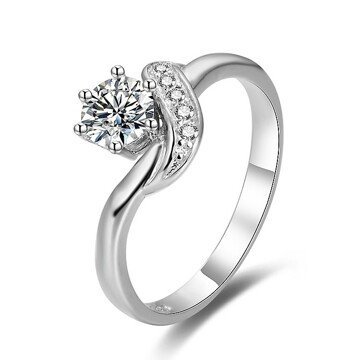 OLIVIE Stříbrný zásnubní prsten 4333 Velikost prstenů: 6 (EU: 51 - 53) Ag 925; ≤2,2 g.