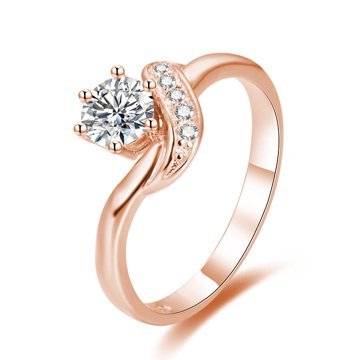 OLIVIE Stříbrný zásnubní prsten ROSE 4334 Velikost prstenů: 6 (EU: 51 - 53) Ag 925; ≤2,2 g.