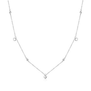 OLIVIE Stříbrný srdíčkový náhrdelník 4453 Ag 925; ≤1,5 g.