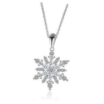 OLIVIE Stříbrný náhrdelník SNĚHOVÁ VLOČKA 4736 Ag 925; ≤5,2 g.