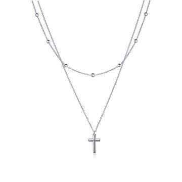 OLIVIE Stříbrný náhrdelník KŘÍŽEK 4741 Ag 925; ≤4,5 g.