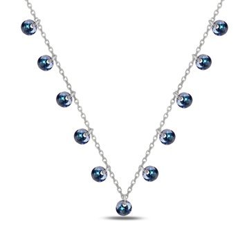 OLIVIE Stříbrný náhrdelník MODRÉ Z NEBE 4784 Ag 925; ≤4,5 g.
