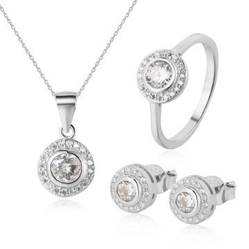 OLIVIE Stříbrná sada šperků 4859 Velikost prstenů: 5 (EU: 49-50) Ag 925; ≤5,2 g.