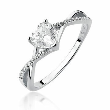 OLIVIE Stříbrný prsten SRDCE 4933 Velikost prstenů: 5 (EU: 49-50) Ag 925; ≤1,6 g.