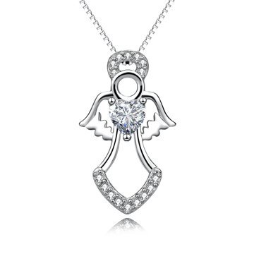 OLIVIE Stříbrný náhrdelník ANDĚL 5067 Ag 925; ≤3,7 g.