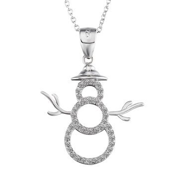 OLIVIE Stříbrný náhrdelník SNĚHULÁK 5078 Ag 925; ≤2,8 g.