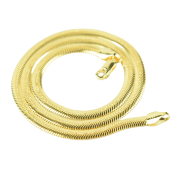 OLIVIE Stříbrný plochý 45cm náhrdelník GOLD 5098 Ag 925; ≤17 g.