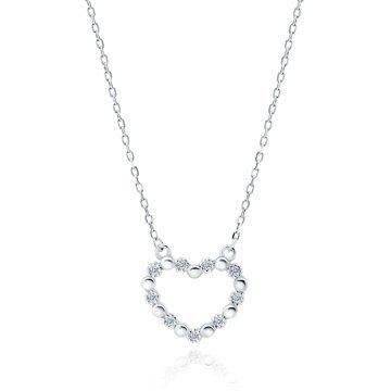 OLIVIE Stříbrný náhrdelník SRDÍČKO 5201 Ag 925; ≤2 g.