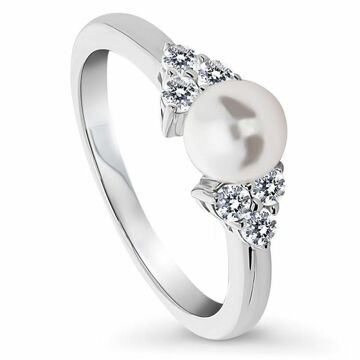 OLIVIE Stříbrný prstýnek PERLA 5348 Velikost prstenů: 8 (EU: 57-58) Ag 925; ≤1,8 g.