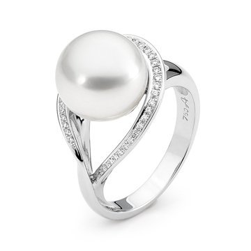 OLIVIE Stříbrný prsten VELKÁ PERLA 5349 Velikost prstenů: 9 (EU: 59-61) Ag 925; ≤3,9 g.