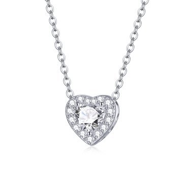 OLIVIE Stříbrný náhrdelník SRDÍČKO 5382 Ag 925; ≤2,3 g.