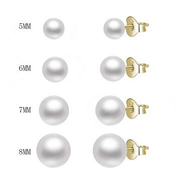 OLIVIE Náušnice 5mm sladkovodní perly GOLD 5496 Ag 925; ≤0,7 g.