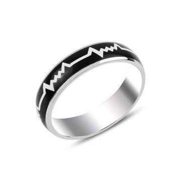 OLIVIE Pánský stříbrný prsten TLUKOT SRDCE 5695 Velikost prstenů: 10 (EU: 62-64) Ag 925; ≤4,8 g.