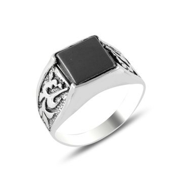 OLIVIE Pánský stříbrný prsten HEMATIT 5698 Velikost prstenů: 11 (EU: 65-67) Ag 925; ≤6,9 g.