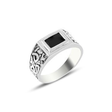 OLIVIE Pánský stříbrný prsten ONYX 5708 Velikost prstenů: 10 (EU: 62-64) Ag 925; ≤4,1 g.