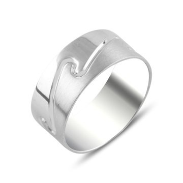 OLIVIE Pánský stříbrný prsten VLNA 5718 Velikost prstenů: 10 (EU: 62-64) Ag 925; ≤5,5 g.