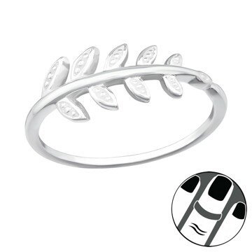 OLIVIE Stříbrný midi prsten VĚTVIČKA 5776 Ag 925; ≤0,7 g.