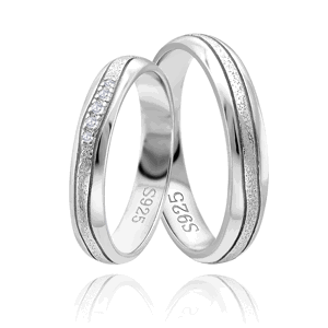 OLIVIE Snubní stříbrný prsten HARMONY 5923 Velikost prstenů: 9 (EU: 59-61), Pohlaví: Pánské Ag 925; ≤2,5 g.