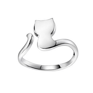 OLIVIE Stříbrný prsten KOČKA 6091 Ag 925; ≤2,2 g.