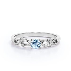 OLIVIE Stříbrný prsten AKVAMARÍN 7032 Velikost prstenů: 5 (EU: 49-50) Ag 925; ≤2 g.