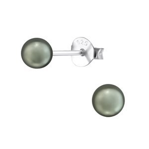 OLIVIE Stříbrné kuličky 4 mm DARK GREEN 7060 Ag 925; ≤0,4 g.