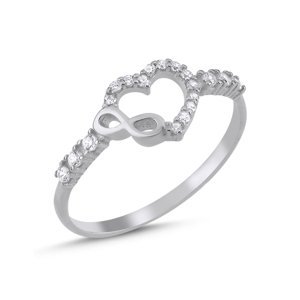 OLIVIE Stříbrný prsten NEKONEČNÁ LÁSKA 7136 Velikost prstenů: 6 (EU: 51-53) Ag 925; ≤1 g.