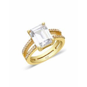 OLIVIE Stříbrný luxusní prsten GOLD 7227 Velikost prstenů: 6 (EU: 51-53) Ag 925; ≤4,4 g.